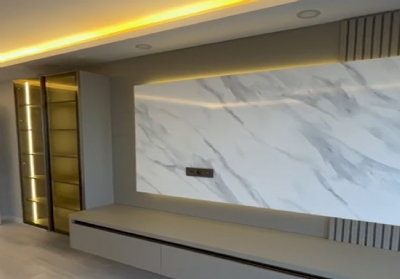 Gizli Işıklı TV Ünitesi Dekorasyonu